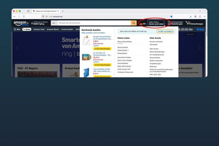 Ihr Amazon Konto Ihr Amazon Konto